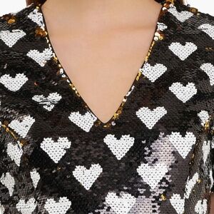 Sequins Heart Minidress - Large and Small Size Available